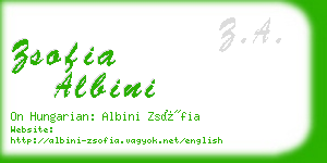 zsofia albini business card